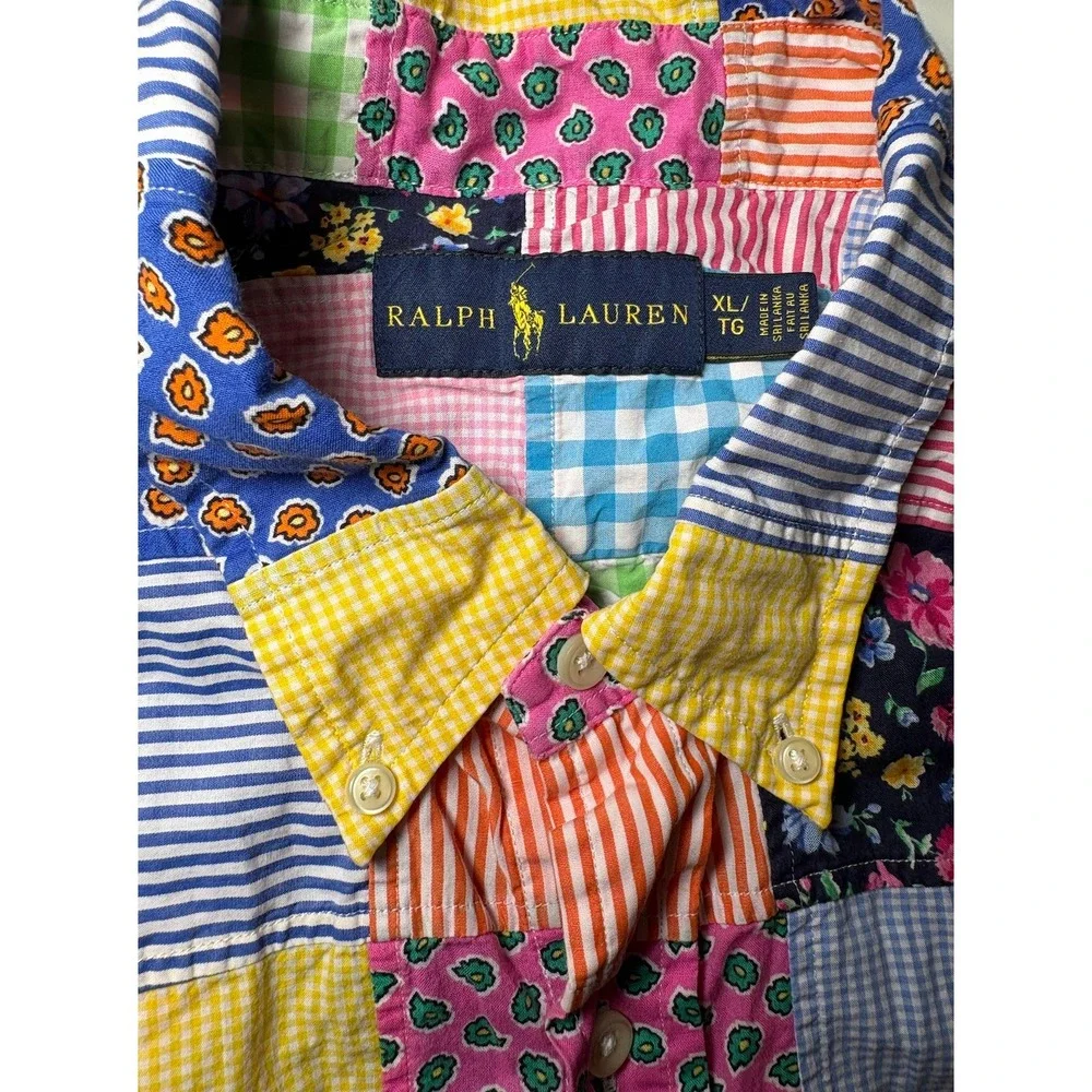 Polo Ralph Lauren Patchwork Button Down Shirt | XL